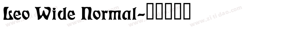 Leo Wide Normal字体转换